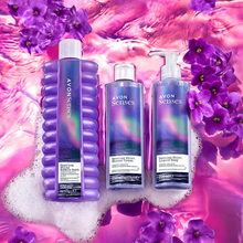 Load image into Gallery viewer, Avon Senses Dancing Skies Shower Cream: Cosmic Violet & Amber Moonstone - 250ml