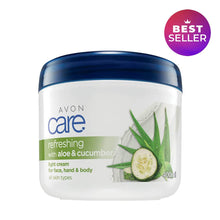Load image into Gallery viewer, Avon Care Aloe & Cucumber Multipurpose Cream for Face, Hands & Body - 400ml