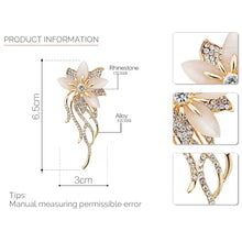 Load image into Gallery viewer, Crystal Flower Brooch