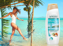 Load image into Gallery viewer, Avon Senses Caribbean Colada Coconut & Papaya Shower Crème - 500ml