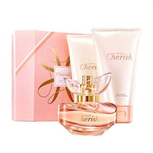 Load image into Gallery viewer, Avon Cherish Perfume Gift Set / Box
