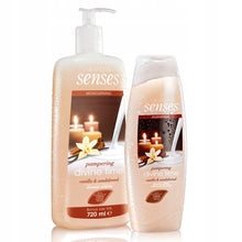 Load image into Gallery viewer, Avon Senses Pampering Divine Time Vanilla &amp; Sandalwood Shower Crème XXL - 720ml
