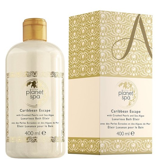 Avon Planet Spa Caribbean Escape with Crushed Pearls & Sea Algae Luxurious Bath Elixir - 400ml