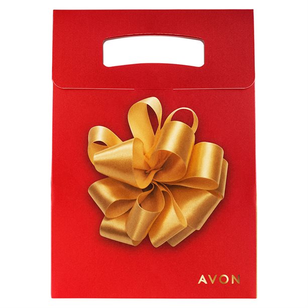 Avon Red & Gold Gift Bag