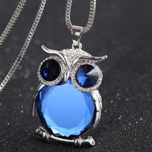 Load image into Gallery viewer, Owl Design Rhinestones Crystal Pendant Necklaces

